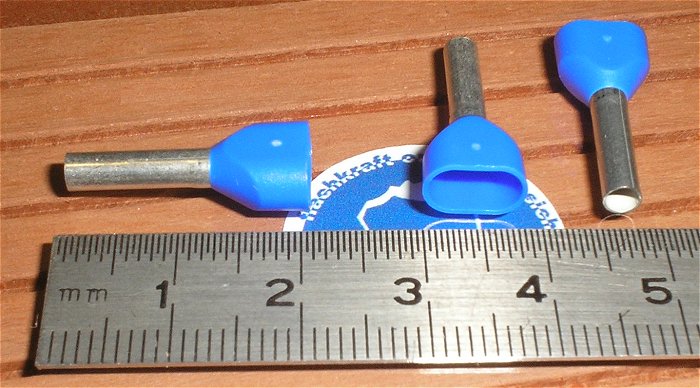 hq1 ca 100x Twin Zwilling Aderendhülse 2,5mm² Weidmüller H 2,5 21D blau ZH EAN 4008190493080