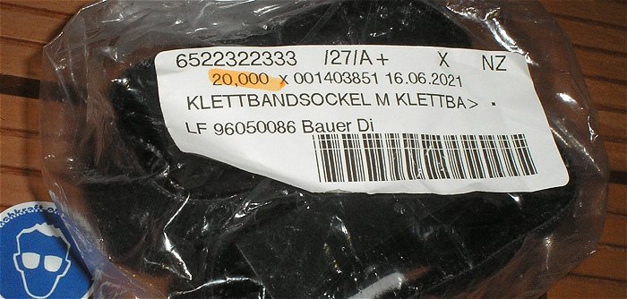 hq8 Klettband Sockel Klettbandsockel schwarz Hebotec KBS KB Conrad 001403851