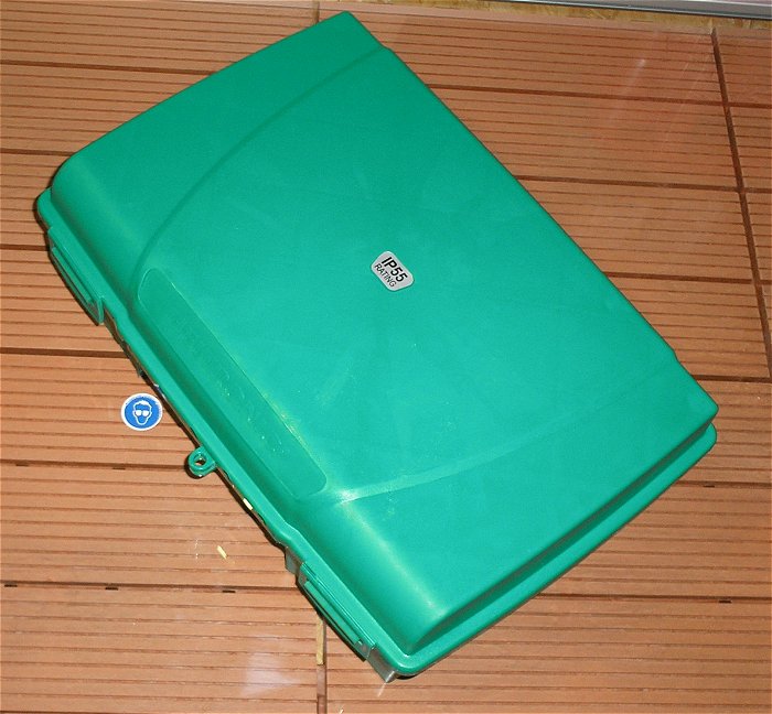 hq Sicherheitsverteilerbox Verteiler Box Koffer grün ca 350x120x240 mm Heitronic 21046