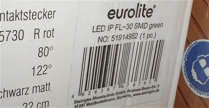 hq3 LED Fluter Scheinwerfer grün Eurolite IP FL-30 SMD green 51914952 EAN 4026397676761