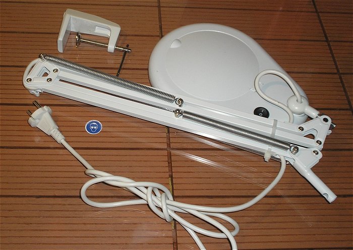 hq1 Lupenleuchte Lupe Teleskoparm verstellbar Toolcraft Magnifier Lamp 8066 EU 22W G10q